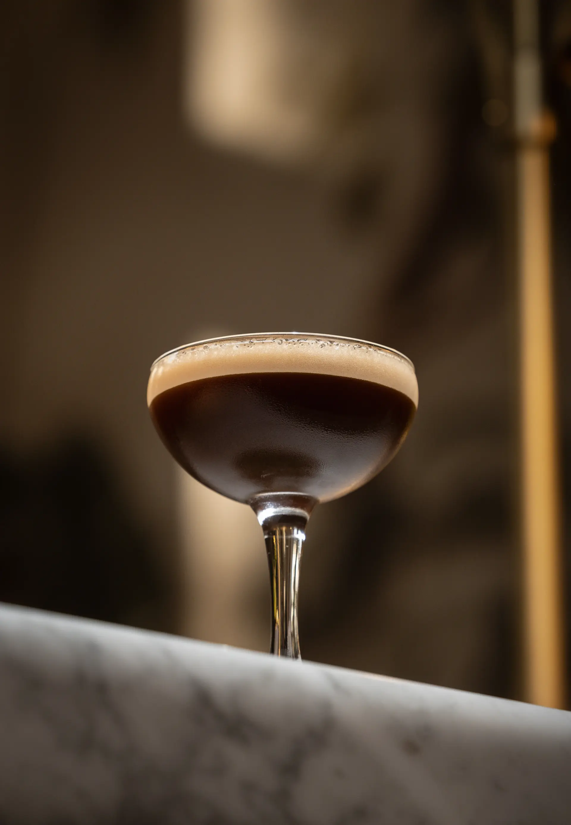 A cocktail neatly shot