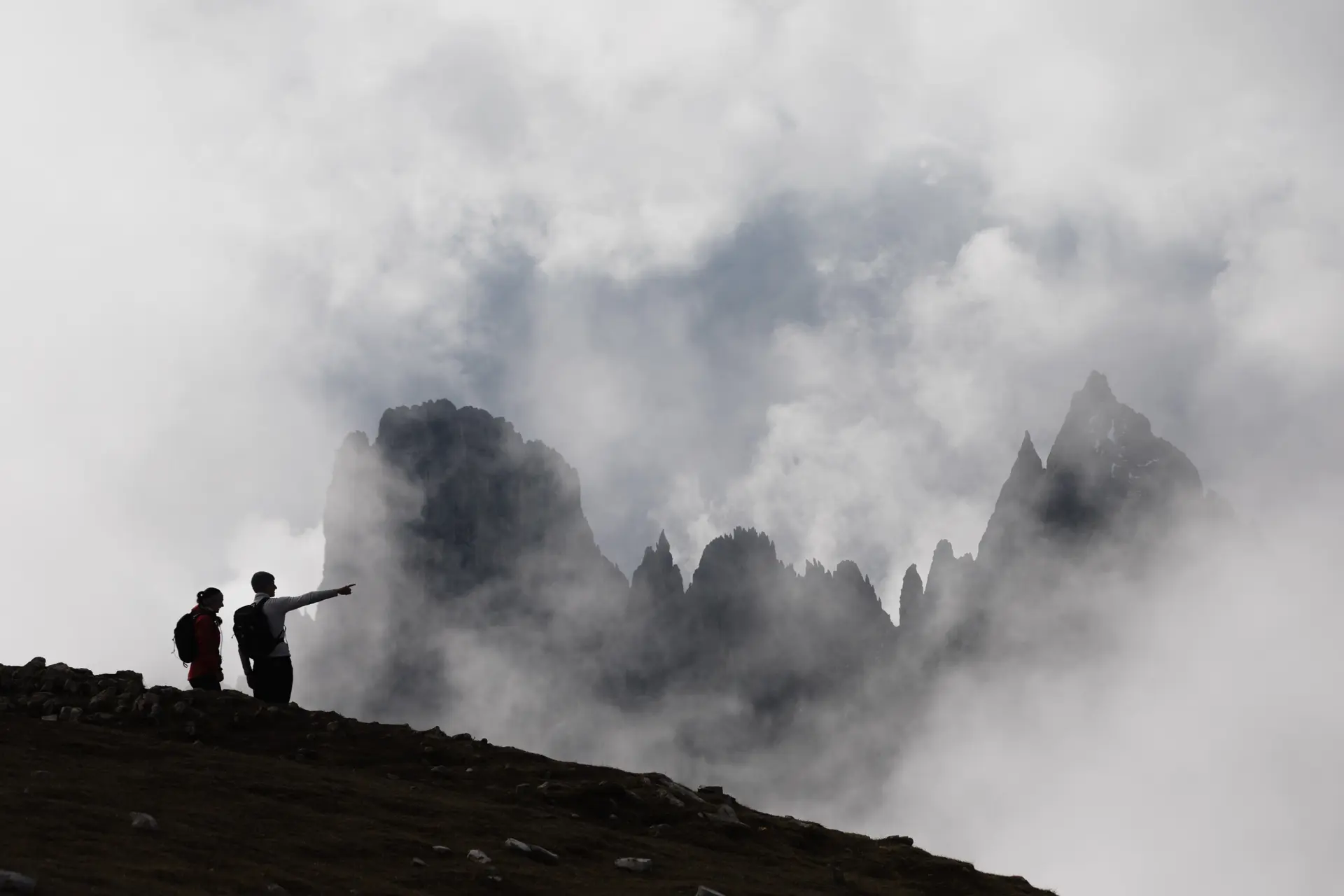 Foggy morning at Misurina