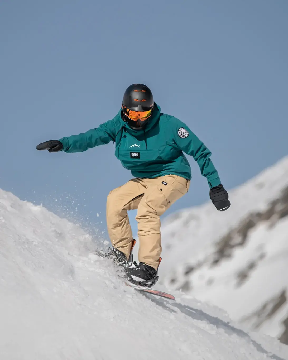 Dope snowboarding product shot