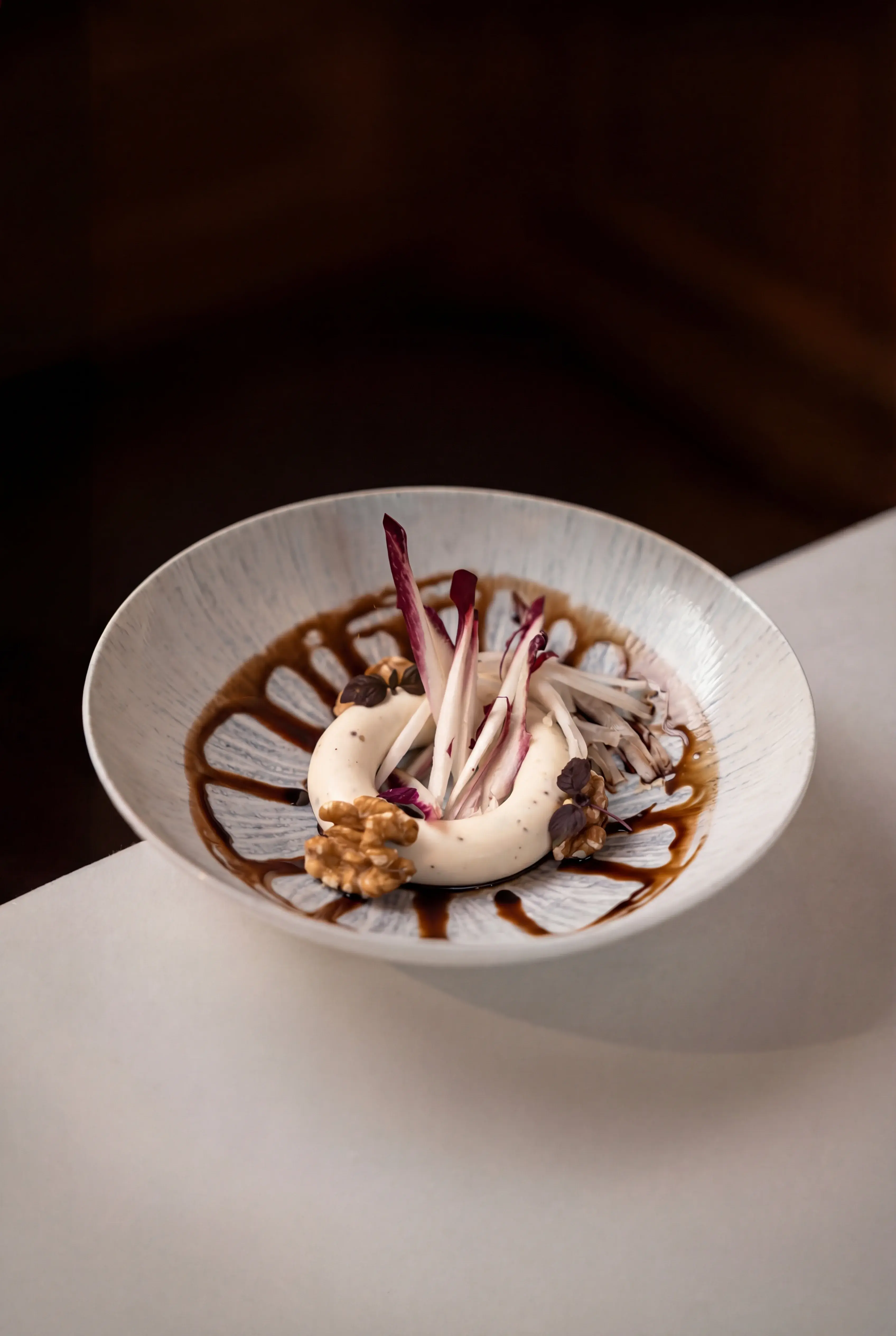 A plate with food on it